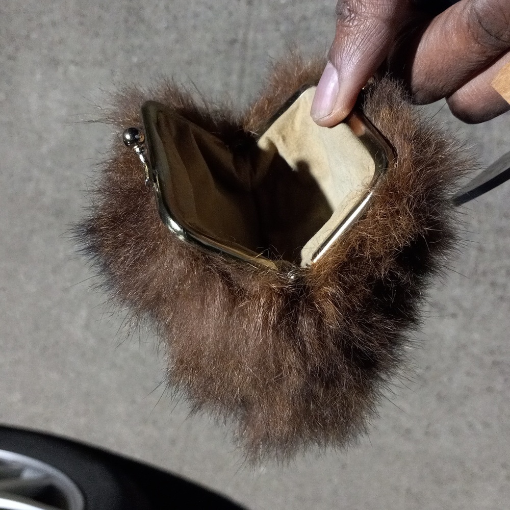 Fur coin purse